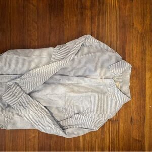 Crewcuts Boys Blue and White Stripe Button Down Shirt Size 10